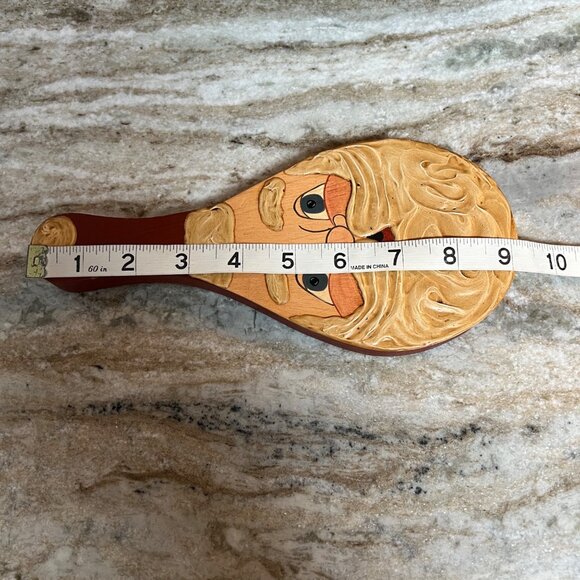 Vintage Hand-Painted Santa Claus Wooden Paddle Art Wall Decor - Picture 7 of 7